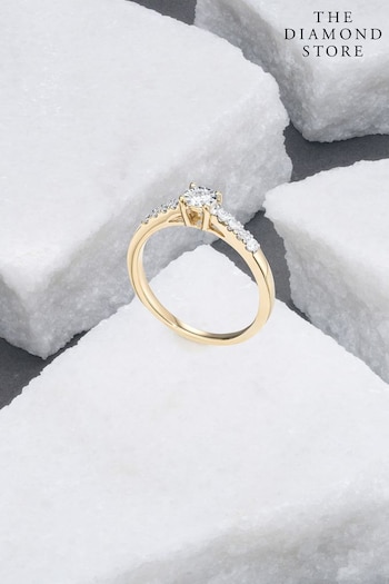 The Diamond Store White 0.25ct Lab Diamond Side Stone Engagement Ring (N74664) | £215
