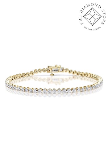 The Diamond Store White 1ct Lab Diamond Tennis Rub Over Bracelet (N74667) | £419