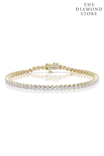 The Diamond Store White 1ct Lab Diamond Tennis Rub Over Bracelet (N74667) | £419