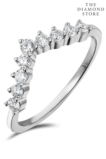 The Diamond Store White 0.30ct 9K Lab Diamond Wishbone Ring (N74669) | £299