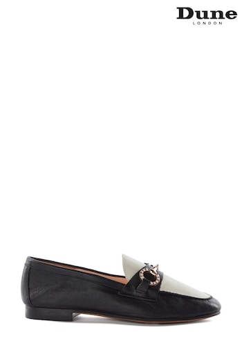 Dune London Black Gemstone Gem Snaffle Flexible Loafers (N74672) | £90