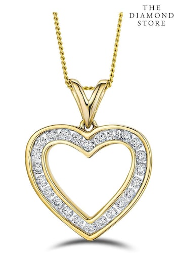The Diamond Store White 0.50ct H/SI Lab Diamond Heart Pendant (N74674) | £475