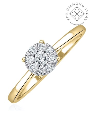 The Diamond Store White 0.25ct Lab Diamond Cluster Solitaire Ring (N74695) | £199