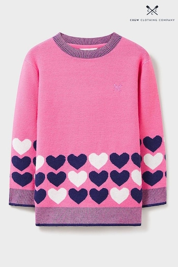 Crew med Clothing Company Pink Raspberry Stripe Casual Jumper (N74712) | £28 - £36