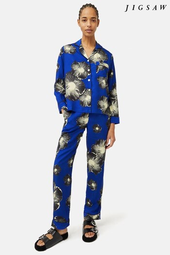 Jigsaw Blue Digital Floral Modal Pyjamas (N74888) | £68