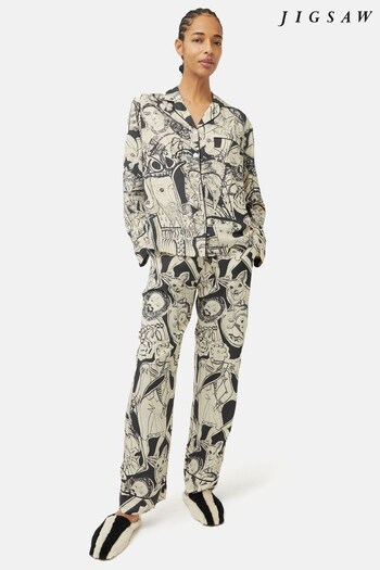 Jigsaw Kings & Queens Black Pyjamas (N74900) | £79