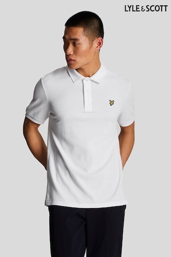 Lyle & Scott Milano White Polo Logo Shirt (N74906) | £60