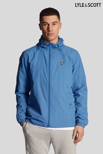 Lyle & Scott Blue Zip Through Hooded Jacket (N74910) | £90
