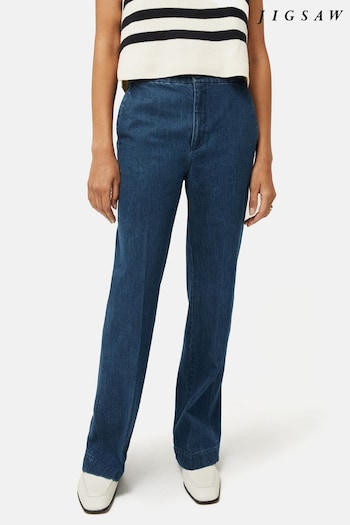 Jigsaw Blue Denim Tailored Trousers (N74917) | £120