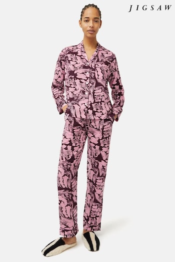 Jigsaw Pink Ink Wave Modal Pyjamas (N74940) | £68