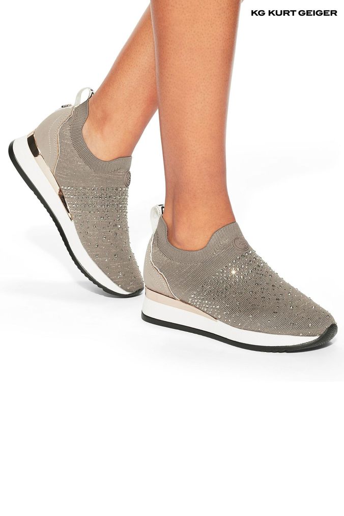 Ladies discount embellished trainers