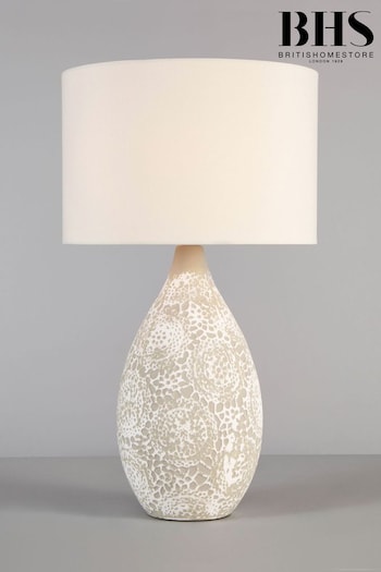 BHS Natural Inar Ceramic Table Lamp (N75219) | £70
