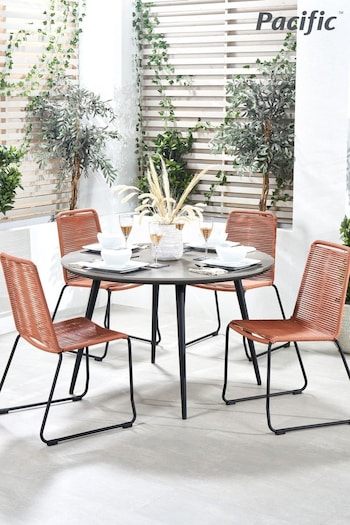 Pacific Terracotta Garden Pang 4 Seater Dining Set (N75294) | £800