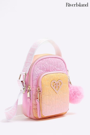 River Island Pink Girls Nylon Ombre Festival Bag (N75320) | £16