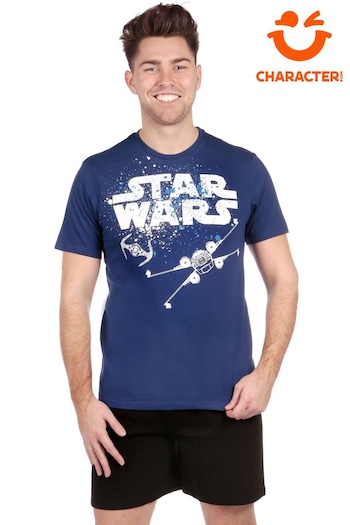 Character Blue Star Wars Short Pyjamas (N75384) | £19