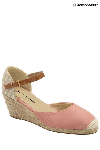 Dunlop Pink Ladies Wedge Espadrille Shoes (N75386) | £35