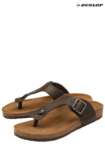 Dunlop Brown Toe Post Mens Sandals (N75636) | £35