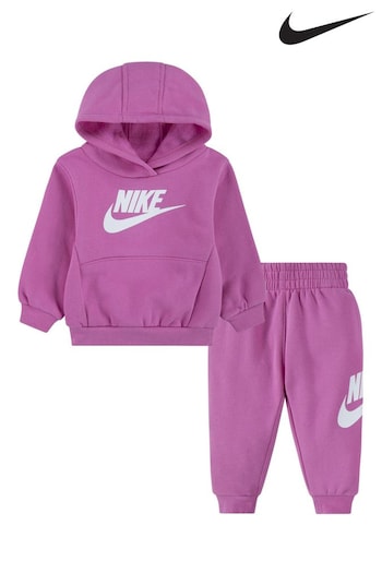 Nike Pink Infant Club Combinaison Hoodie and Joggers Set (N75720) | £35