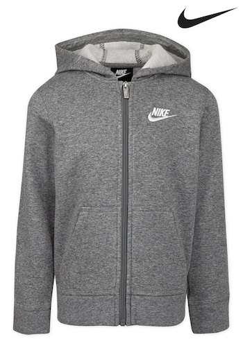 Nike edition Grey Little Kids Club Zip Through Hoodie (N75722) | £30
