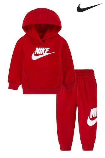 Nike Red Infant Club Hoodie and Joggers Set (N75723) | £35