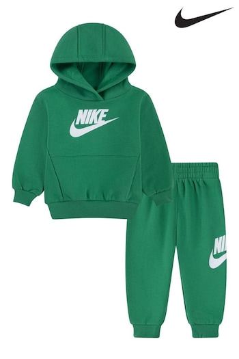 Nike dunks Green Infant Club Hoodie and Joggers Set (N75724) | £35
