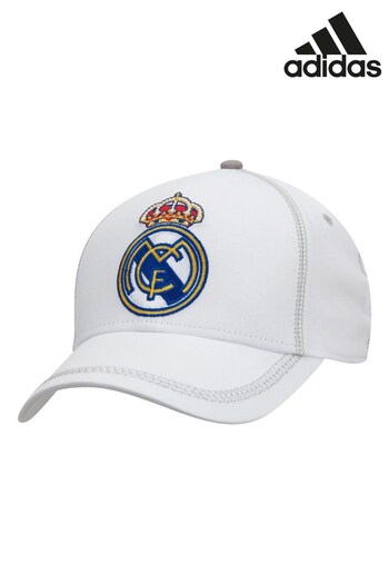adidas Triple White Real Madrid Crest Cap (N75730) | £20