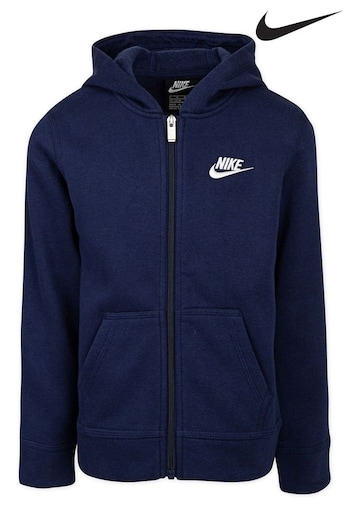 Nike edition Navy Little Kids Club Zip Through Hoodie (N75753) | £30