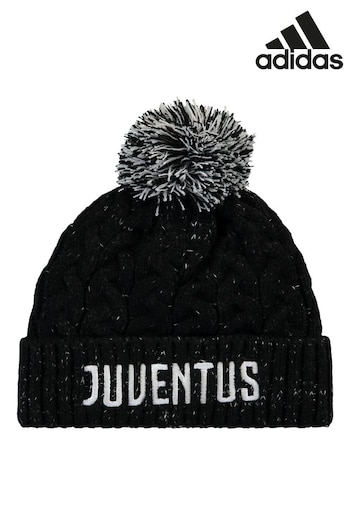 adidas Black Juventus Bobble Knit Hat (N75784) | £18