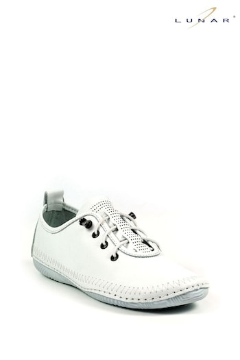 Lunar Abbie Lea Plimsoll White Shoes (N75791) | £53