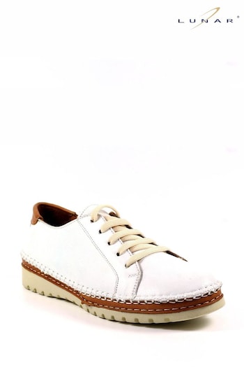 Lunar Flow White Lea. Shoes (N75810) | £70