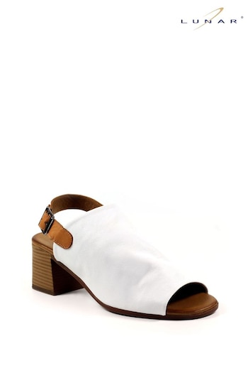 Lunar Lazy Dogz Jenkins White Lea. Sandals (N75852) | £70