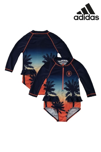 adidas Olive Blue Chelsea Hawaiian Swimsuit (N75901) | £25