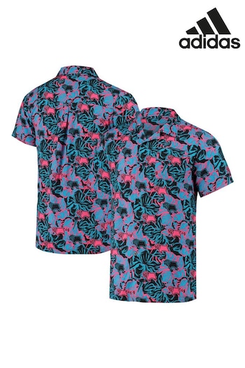 adidas Blue Derby County Hawaiian Shirt (N75927) | £35