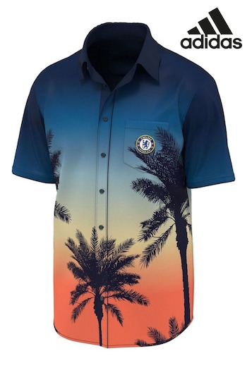 adidas Blue Chelsea Hawaiian Shirt (N75965) | £35