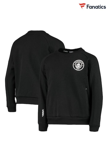 adidas Black Manchester City Mono Logo Crew Neck Sweatshirt (N75981) | £30