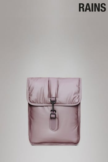 Rains Pink Puffed Micro Backpack (N75988) | £90