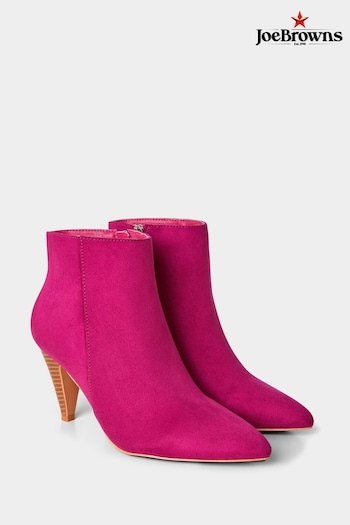 Joe Browns Pink Hot Pink Heeled Ankle Boots (N76024) | £60