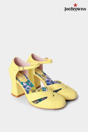 Joe Browns Yellow Summery Vintage Heeled Shoes Street (N76059) | £60