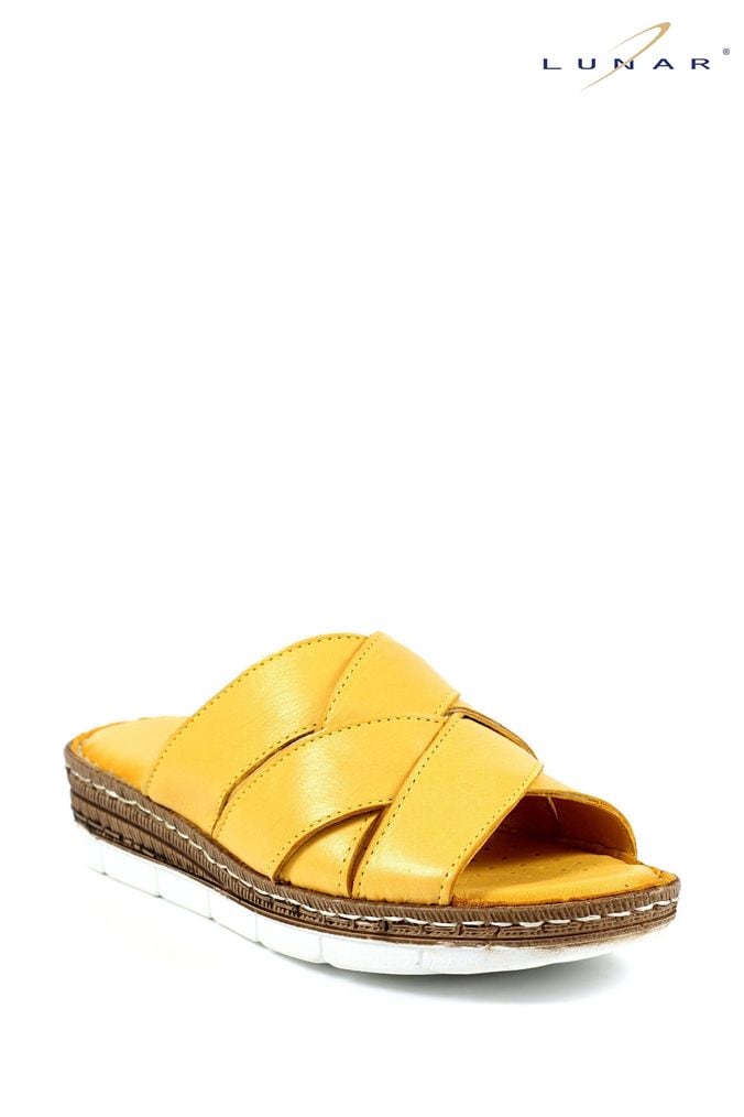Women s Yellow Sandals Wedge Flatforms Next Official Site