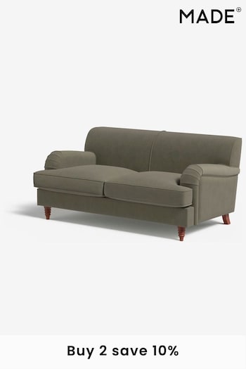 MADE.COM Cotton Weave Dark Olive Orson 2 Seater Sofa (N76217) | £1,075