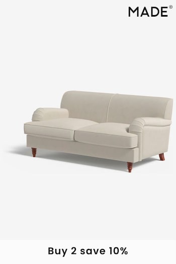 MADE.COM Cotton Weave Pebble Grey Orson 2 Seater Sofa (N76219) | £1,075