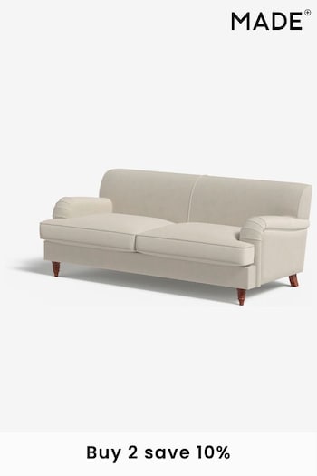 MADE.COM Cotton Weave Pebble Grey Orson 3 Seater Sofa (N76220) | £1,175