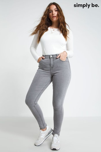Simply Be Grey 24/7 Skinny Jeans (N76358) | £26