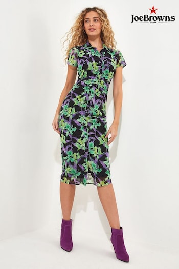 Joe Browns Green Tropical Floral Bodycon Midi Dress (N76386) | £65
