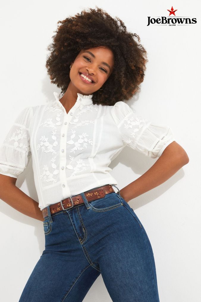 Buy Women s White High Neck Tops Online Next UK