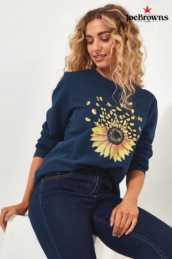 Joe Browns Blue Sunflower Graphic Sweatshirt (N76429) | £50