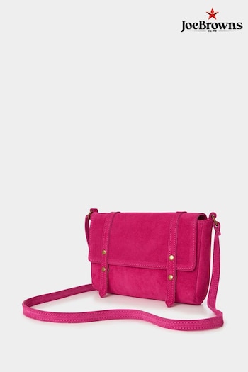 Joe Browns Pink Suede Mini Satchel Crossbody Bag (N76446) | £54