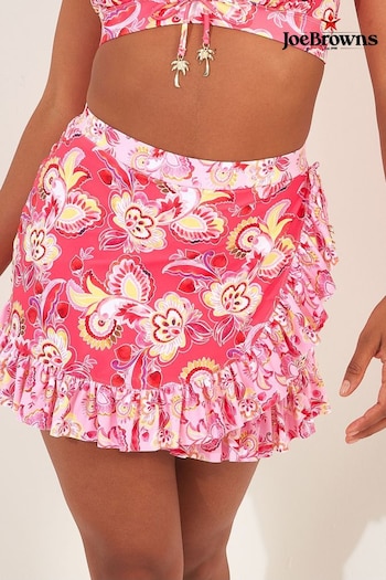 Joe Browns Pink Recycled Paisley Frilly Swim Skirt (N76475) | £40
