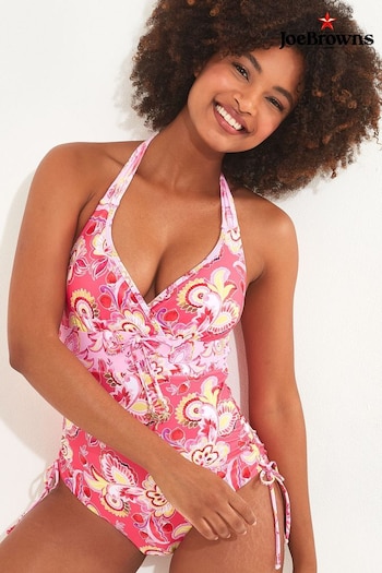 Joe Browns Pink Recycled Paisley Wrap Halter Swimsuit (N76477) | £60