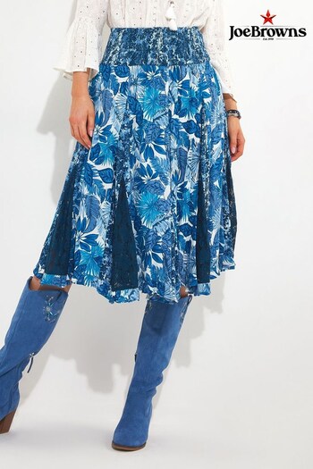 Joe Browns Blue Lace Godet Midi Skirt (N76499) | £53